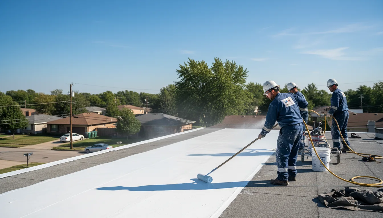 Commercial roof coating in Olden, TX near me